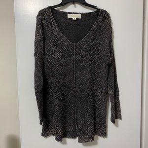 Vintage Havana Boutique Tunic Sweater Medium Gray